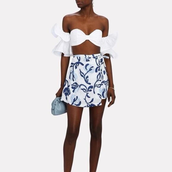NWT FAITHFULL THE BRAND Eridani Floral Beach Tropical Linen Skort Size 4 - Picture 5 of 13